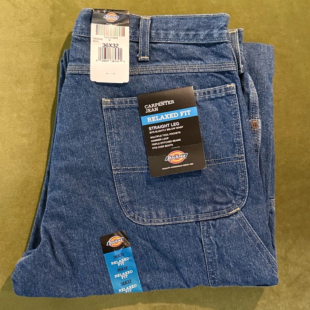 Dickies Men's Relaxed Fit Blue Jeans